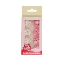 Mini flower white and pink 64 pcs