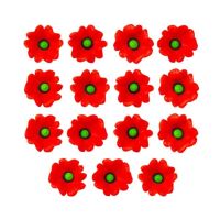 Red poppies 15 pcs