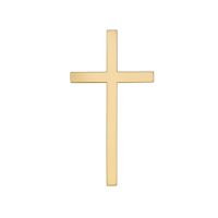 Engraving cross golden acrylic 7 x 4 cm
