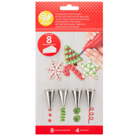 Set of 4 tips + 8 decorating bags