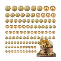 Set of gold and glittery gold beads 108 pcs