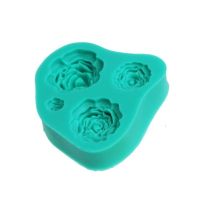 Silikonform 3D Rosen 4 Stk