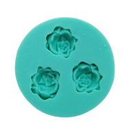 Silikonform 3D Rosen 3 Stk