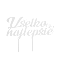 Zápich – vše nejlepší bílý dřevo 13 cm