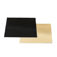 Double-sided placemat gold-black smooth edge 30 x 40 cm