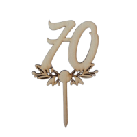 Zápich číslo 70 s dekorací dřevo