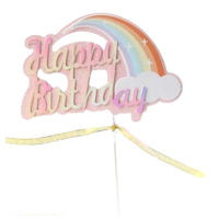 Zápich Happy Birthday s dúhou