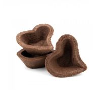 Tartlet heart dark 6.5 cm 15 pcs