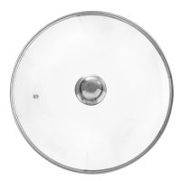Glass lid with stainless steel handle, diameter 30 cm