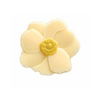 Decorative chocolate flowers white 10 pcs