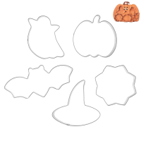 Halloween cookie cutter set of 5 stainless steel