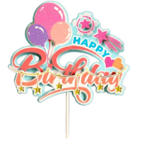 Happy Birthday with balloons