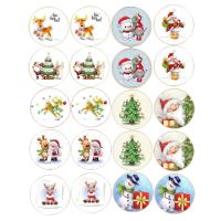 Oblate - Weihnachten - Rentier, Schneemann, Weihnachtsmann A4