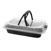 Metal mold with lid for carrying 36x24x5.5 cm