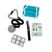 Doctor set - mask, stethoscope, prescription