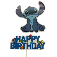 Zápich Happy birthday a Stich 2 ks