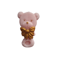 Pink teddy bear rattle