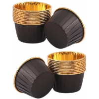 Black and gold paper cups 20 pcs