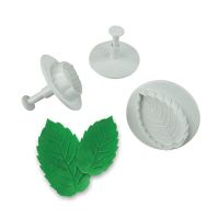 Rose leaf cutter with plunger 3 pcs
