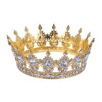 Korunka zlatá XL s krystalky 15 cm
