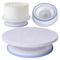 Rotating stand white-blue diameter 28 cm