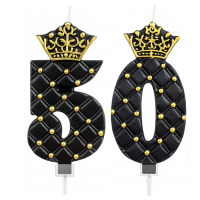 Kuchenkerze schwarz Nr. 50