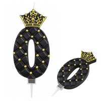 Kuchenkerze schwarz Nr. 0