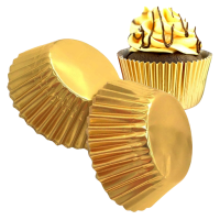 Paper cups gold 5/7.3 cm 100 pcs