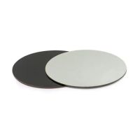 Double-sided white-black placemat, smooth edge, 34 cm