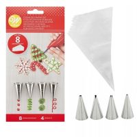 Wilton díszítő tippek 4 db + 8 zacskó