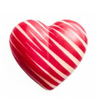 Serduszka z białej czekolady w paski 14 szt.