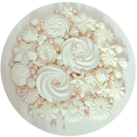 Posypka bezowa i kulki mix biały 60g