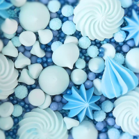 Szórj habcsókot és golyókat kék mix 50g