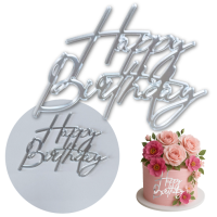 Boldog születésnapot ezüst akril tábla