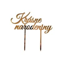 Engraving Happy Birthday gold acrylic