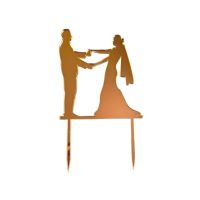 Engraving Newlyweds Dancing Gold Acrylic