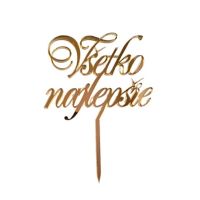 Alles Gute für die goldene Acryl-Einlage!