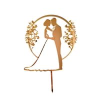 Arany akril gravírozás ifjú párnak körben