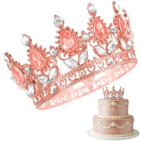 Różowa korona 10 cm