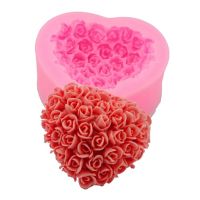 Forma silikonowa serce róż