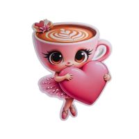 Zápich Cappuccina so srdiečkom plast