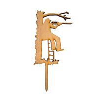 Zápich Poľovník na posiedke drevo