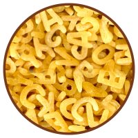 Cestoviny bezlepkové Alphabet - abeceda a čísla 1 kg - 2. trieda