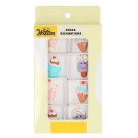 Set mit 8 Zuckerdekorationen für Eiscreme