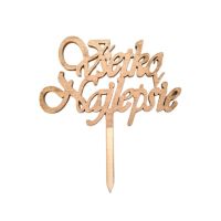 Prägung Alles Gute Holz Goldfarbe