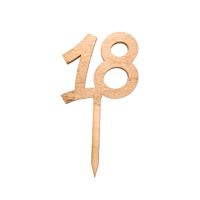 Zápich číslo 18 hrubé drevo zlatá farba