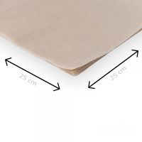 Pergamentpapier 25x25 cm, 100 Stück