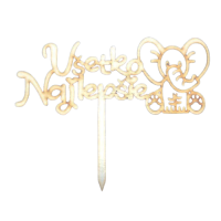 Zápich Všechno nejlepší se slonem dřevo