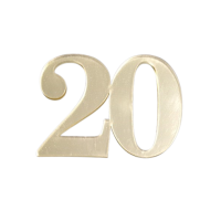 Gold acrylic inlay No. 20