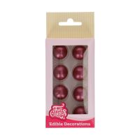 Red chocolate balls - 2 cm 8 pcs